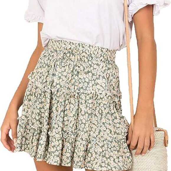 Amazon Fashion Ruffle Miniskirt Size Extra Small - Picture 1 of 5